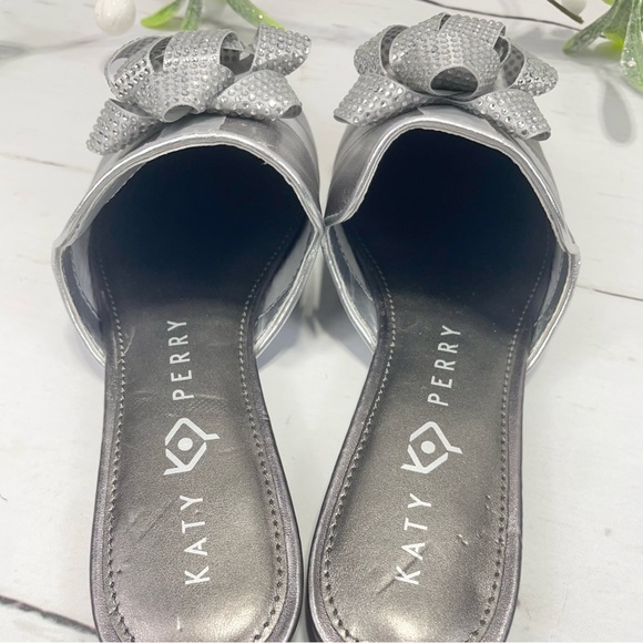 NWOT Katy Perry Gunmetal Christmas present The Stephanie Mule 6 M - Picture 6 of 9